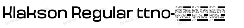 Klakson Regular ttno字体转换